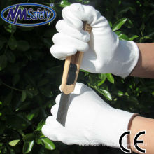 NMSAFETY cut resistant use PU shell on cut resistant liner gloves